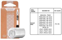 Enlee 28 x 1, 35/2, 0 (35/50-622) gravel TPU belső gumi, FV45 (45 mm hosszú presta szeleppel), 45g, ezüst színű