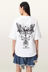 AllSaints tricou oversized pentru femei, din bumbac HALIS PPY2-TSD13K_00X (W140JE)