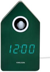 Karlsson ceas deșteptător de masă cu LED și cuc Cuckoo LED 16 cm 99KK-ZEU091_79X (KA6070GR)