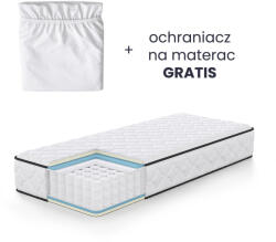 AKORD rugós matrac védőhuzattal 80x200 cm H3 fehér 24 cm magas (AKO-MATZPOKR80200H24)