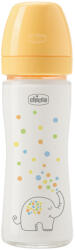 Chicco Üvegből készült cumisüveg Perfect Easy 240 ml, lassú szilikon áramlás, semleges, 0m+