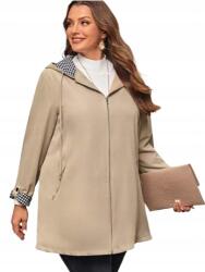 Emery Rose Plus Size Női Kabát Bézs 54-ES