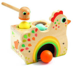 DJECO Jucarie bebe Gaina cu oua Tapatou, Djeco (DJ06305) - infant