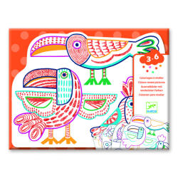 DJECO Joc de desenat Familii de animale, Djeco (DJ00066)
