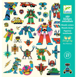 DJECO Abtibilduri metalice Roboti, Djeco (DJ09276) - infant