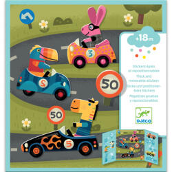 DJECO Planse cu abtibilduri repozitionabile Vehicule, Djeco (DJ09073) - infant