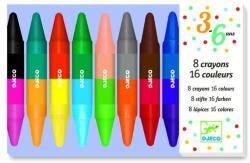 DJECO Creioane de colorat duble, Djeco (DJ08874)