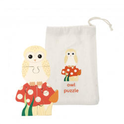 Orange Tree Toys Mini puzzle din lemn bufnita 3D, Orange Tree Toys (OTT06289)