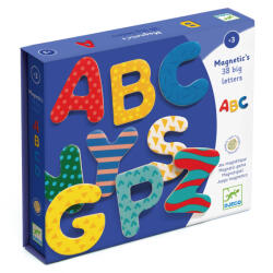 DJECO Joc cu magneti 38 Litere colorate, Djeco (DJ03100) - infant Jucarii de constructii magnetice