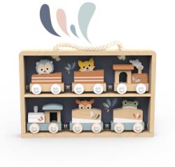 Speedy Monkey Trenulet cu animale in cutie lemn, Speedy Monkey (SM_SP1033)