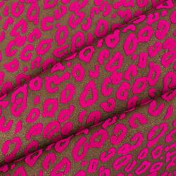 Takoy Piele naturală/piele prelucrată, periată maro cu model roz de leopard 75x90-NS-26399