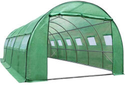 Sersimo Sera de gradina tip tunel 32 mp, cadru metalic galvanizat, verde (TUN-3903)
