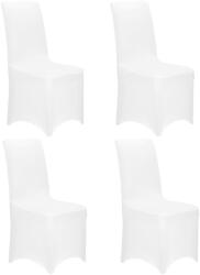 Sersimo Set 4 huse elastice pentru scaune de evenimente, universale, albe (4xHA-0207)