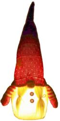  Figurina decorativa de Craciun, spiridus cu iluminare LED alb cald, 33 cm (CA-1246)