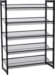 SONGMICS Raft pentru pantofi SONGMICS din metal, 5 niveluri reglabile, negru (EZ-LMR005B) Pantofar