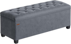 SONGMICS Banca de depozitare Songmics 103L, catifea gri, 110x40x40 cm (EZ-LSF089G01)
