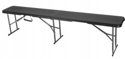  Banca pliabila pentru catering si gradina, HDPE, 180x28x43 cm, neagra (GO-O9CBL)