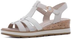 Caprice Sandale dama din piele naturala, Caprice 9-28709-44 130 SNOW COMB, alb