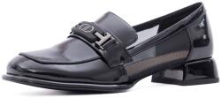 Epica Pantofi vara dama din piele naturala lacuita, Epica V723A149-641D-N377 01-Z, negru