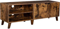 VASAGLE Comoda TV VASAGLE cu 2 usi, 2 rafturi deschise, 140 cm, maro rustic (EZ-LTV027X01) Comoda