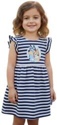  DISNEY Bluey nyári ruha, tengerész csíkos, fodros 2-3 év (98 cm)