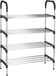  Suport pentru pantofi cu 4 rafturi, cadru metalic, 84x28x60 cm (HS-0003) Pantofar