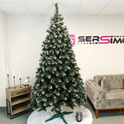 Sersimo Brad artificial nins Crystal cu merisoare albe, 250 cm, Sersimo (U-Crystal-Bry-250)