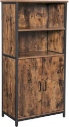 VASAGLE Comoda tip bufet VASAGLE cu rafturi si usi, stil industrial, maro rustic (EZ-LSC66BX) Comoda