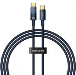 CABLU alimentare si date Baseus Explorer, Fast Charging Data Cable pt. smartphone, USB Type-C la USB Type-C 100W, oprire automata incarcare, braided, 2m, albastru P10319704321-01 (timbru verde 0.08 le