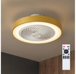 Brilagi - Plafonieră LED dimabilă cu ventilator, 38W/230V, diam. 50 cm, auriu + telecomandă (BG4033)