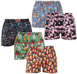 Styx 5PACK férfi bő szárú boxeralsó Styx art klasszikus gumi többszínű (5A1845680) L - pepita