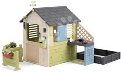 Smoby Căsuță cu nisipar Pretty Playhouse&Kitchen Life Smoby cu bucătărie extensibilă, cu filtru UV, de la 24 luni (SM810305-H) Casuta pentru copii