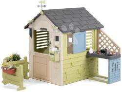 Smoby Căsuță cu poștă pentru grădinar Pretty Playhouse&Kitchen Life Smoby extensibilă cu bucătărie, cu filtru UV, de la 24 luni (SM810305-G) Casuta pentru copii