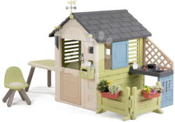 Smoby Căsuță cu zonă de ședere pentru grădină Pretty Playhouse&Kitchen Life Smoby cu bucătărie extensibilă, cu filtru UV, de la 24 luni (SM810305-J) Casuta pentru copii