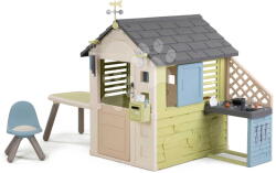 Smoby Căsuță cu măsuță de vară Pretty Playhouse&Kitchen Life Smoby cu bucătărie extensibilă, cu filtru UV de la 24 luni (SM810305-K) Casuta pentru copii