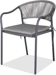  Autronic Kerti szék Lona, fém, szürke, polirattan (AZC-L1352 GREY)