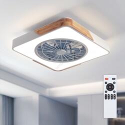 Brilagi - LED димируемо осветително тяло с вентилатор LED/38W/230V 50 см бяло/дъб + ДУ (BG4031)