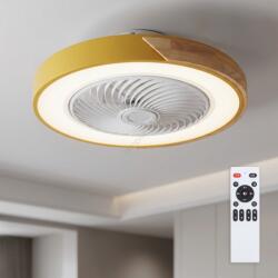 Brilagi - Димируемо LED осветително тяло с вентилатор LED/38W/230V 50 см златисто/дъб + дистанционно управление (BG4027)
