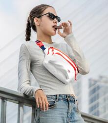 CABINZERO előzsebes fehér-piros-kék unisex övtáska, testtáska CZ-FLICKER-Cloud Nine