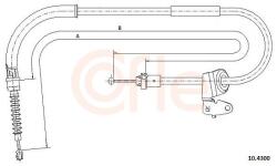 COFLE Cablu, frana de parcare COFLE 10.4300 (10.4300)