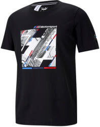 PUMA BMW M Motorsport Graphic T7 férfi póló, fekete-kék-piros (59952801-XXL)