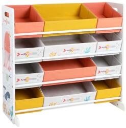 Songmics Raft colorat pentru copii cu motiv ocean, 12 cutii, 83x38x78 (GKRS04WT)