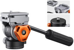 K&F Concept FH-03 Fluid videó állványfej, arca swiss, 5kg teherbírás (KF-31-087)