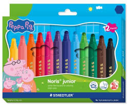 STAEDTLER Filctoll készlet, 2, 5 mm, kimosható, jumbo, STAEDTLER „Noris® junior 329, Peppa malac, 12 szín (TS329C12L1) (TS329C12L1)