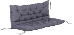 Outsunny Pernuță pentru Bancă de Grădină sau Leagăn de Grădină 132x110x10 cm cu 6 Curele de Fixare Gri Închis | Aosom Romania (84B-140)