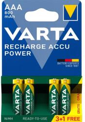 VARTA Recharge mikro ceruza akku (AAA) 800mAh 4db (56703101494)
