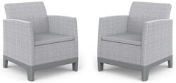 Keter SCANDI FORMA DUO kerti bútor szett - 2 fotel, Ash grey / Storm grey