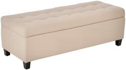 HOMCOM Banchetă cu depozitare, detalii cu nasturi, până la 120 kg, 125 x 49 x 41, 5 cm, Bej | Aosom Romania (833-150V02BG)