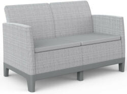 Keter SCANDI FORMA 2 személyes kerti kanapé - Ash grey / Storm grey, műanyag, 126 cm