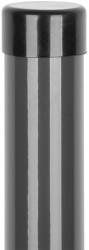 Strend Pro Garden Kerítésoszlop, Strend Pro Garden Metaltec, antracit, 220 cm, átmérő: 48 mm, kerek, sapkával, horganyzott acél, PVC-bevonatú (TC432247)